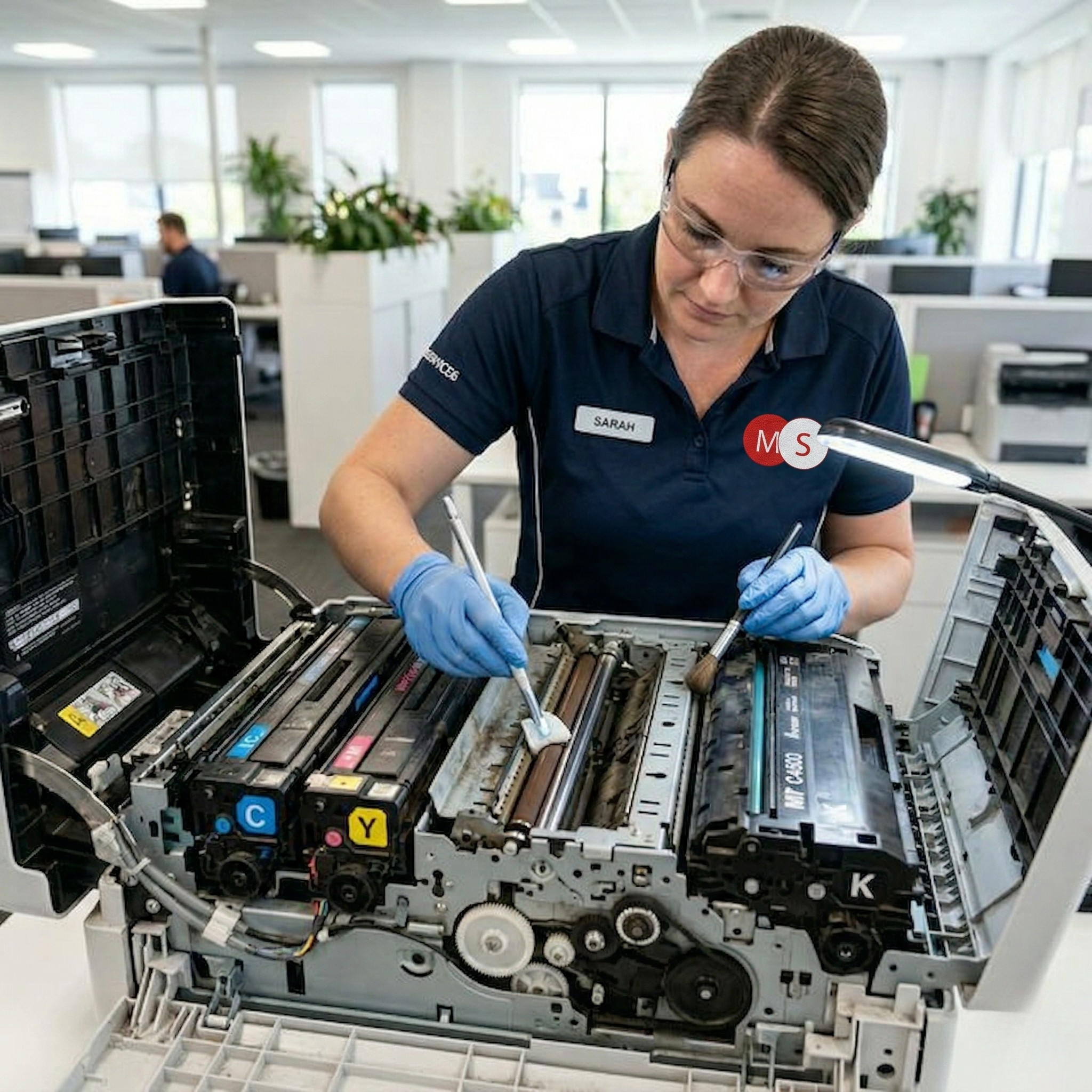 Manutenção técnica e limpeza de impressora